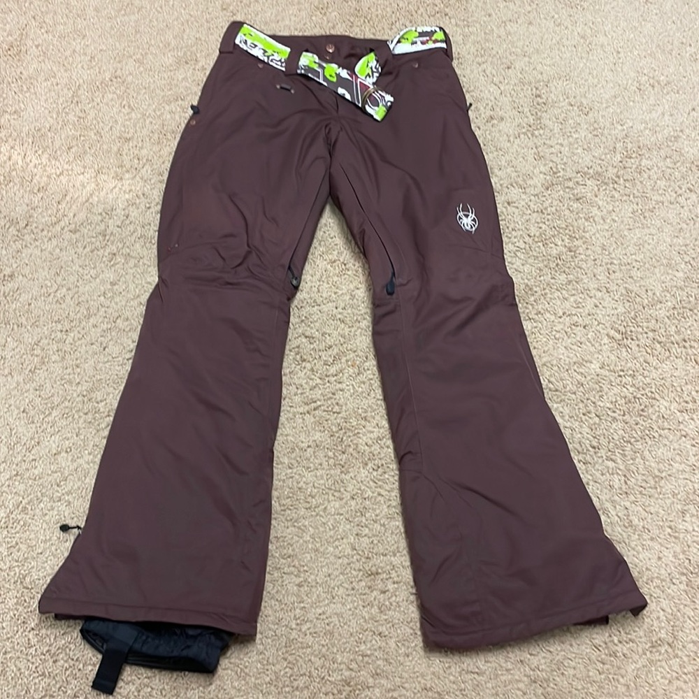Spyder brown belted snowboard pants